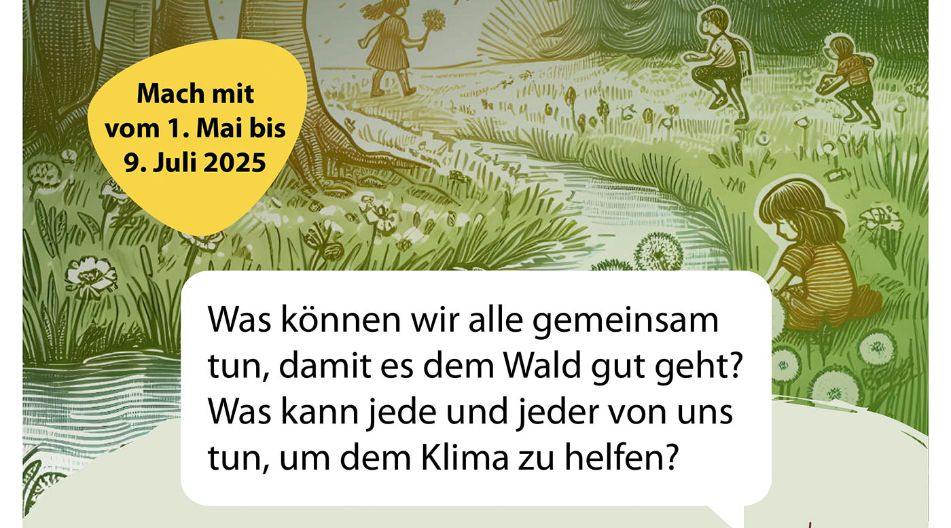 Plakat zum Wettbewerb Werde Waldheld:in des Landesforst Mecklenburg-Vorpommern.