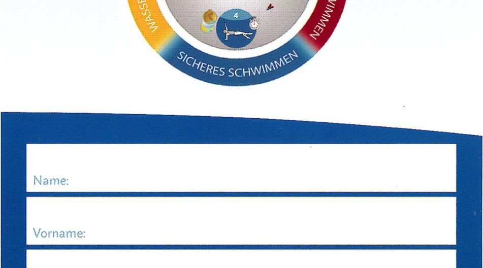 Die erste Seite des Schulschwimmpass aus Mecklenburg-Vorpommern Die erste Seite des Schulschwimmpass aus Mecklenburg-Vorpommern